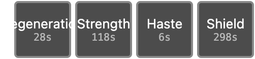 BuffBar — active timed buffs and debuffs