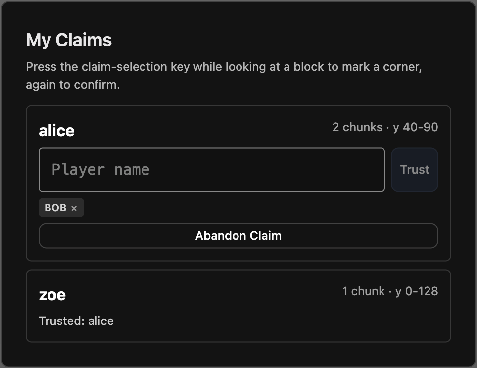 Claims - manage a claim